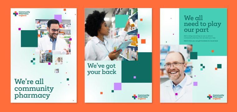 Community Pharmacy England poster designs