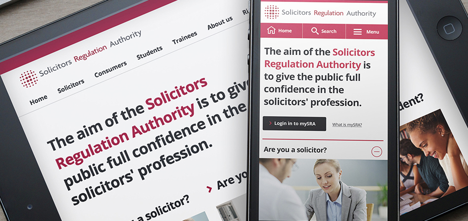 Solicitors Regulation Authority website – UX consultancy by IE Digital