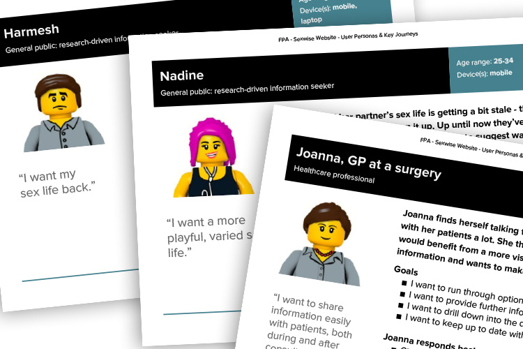 Sexwise user personas for new website – IE Digital