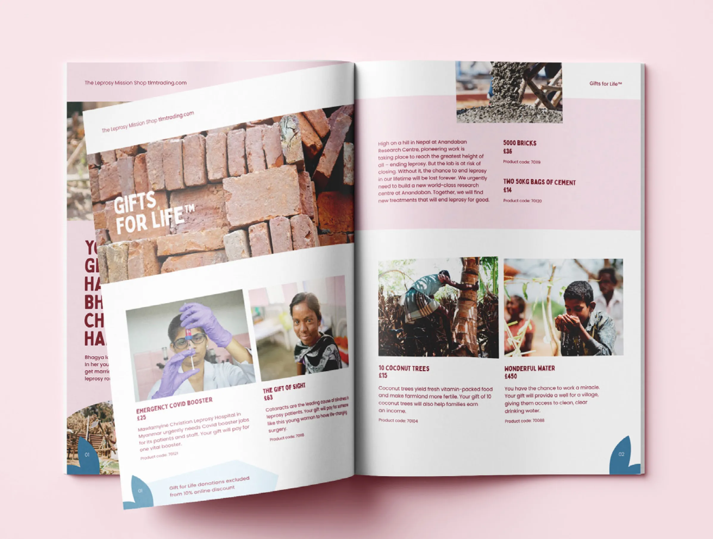 Pages from the Leprosy Mission Shop catalogue