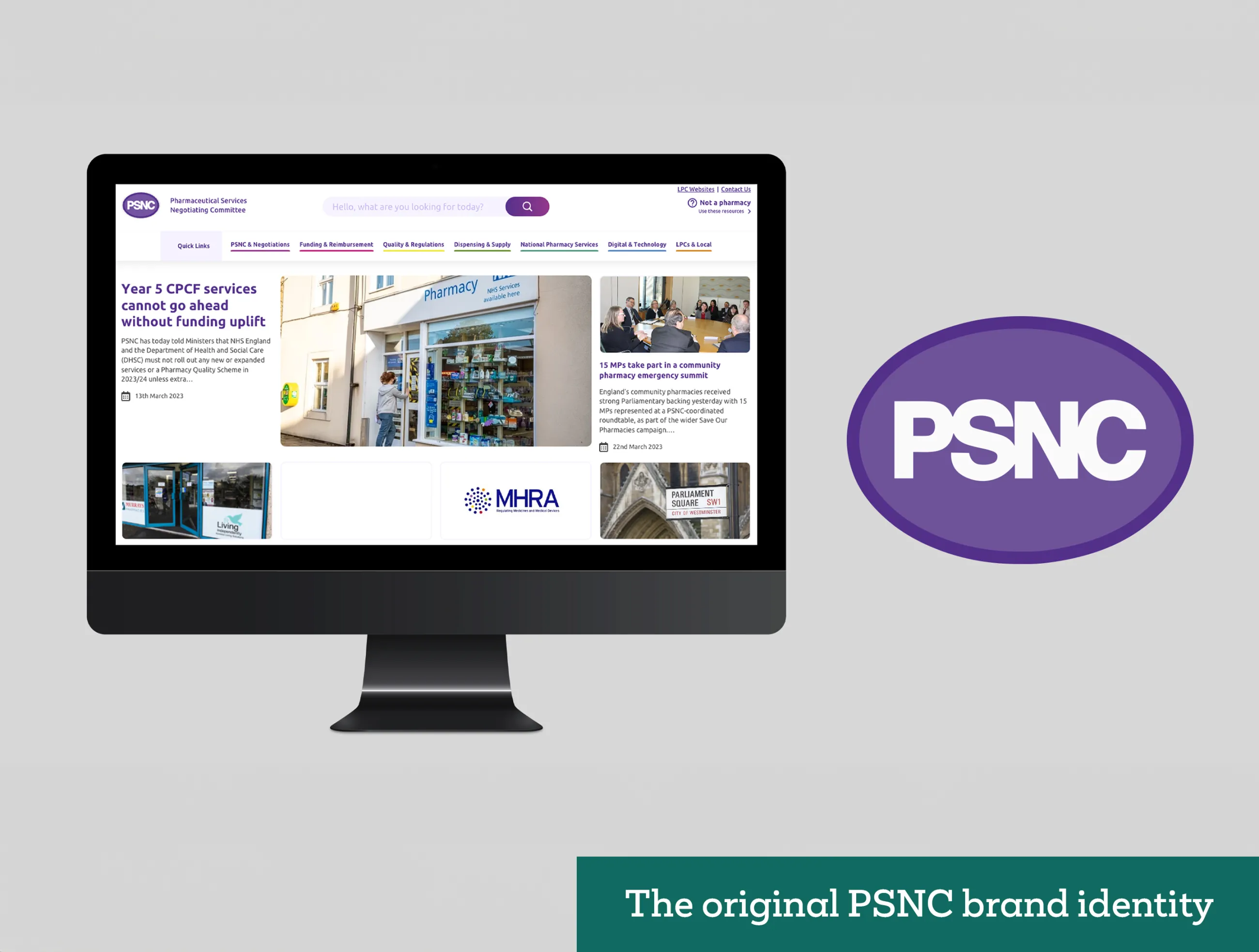PSNC brand identity before the rebrand to Community Pharmacy England