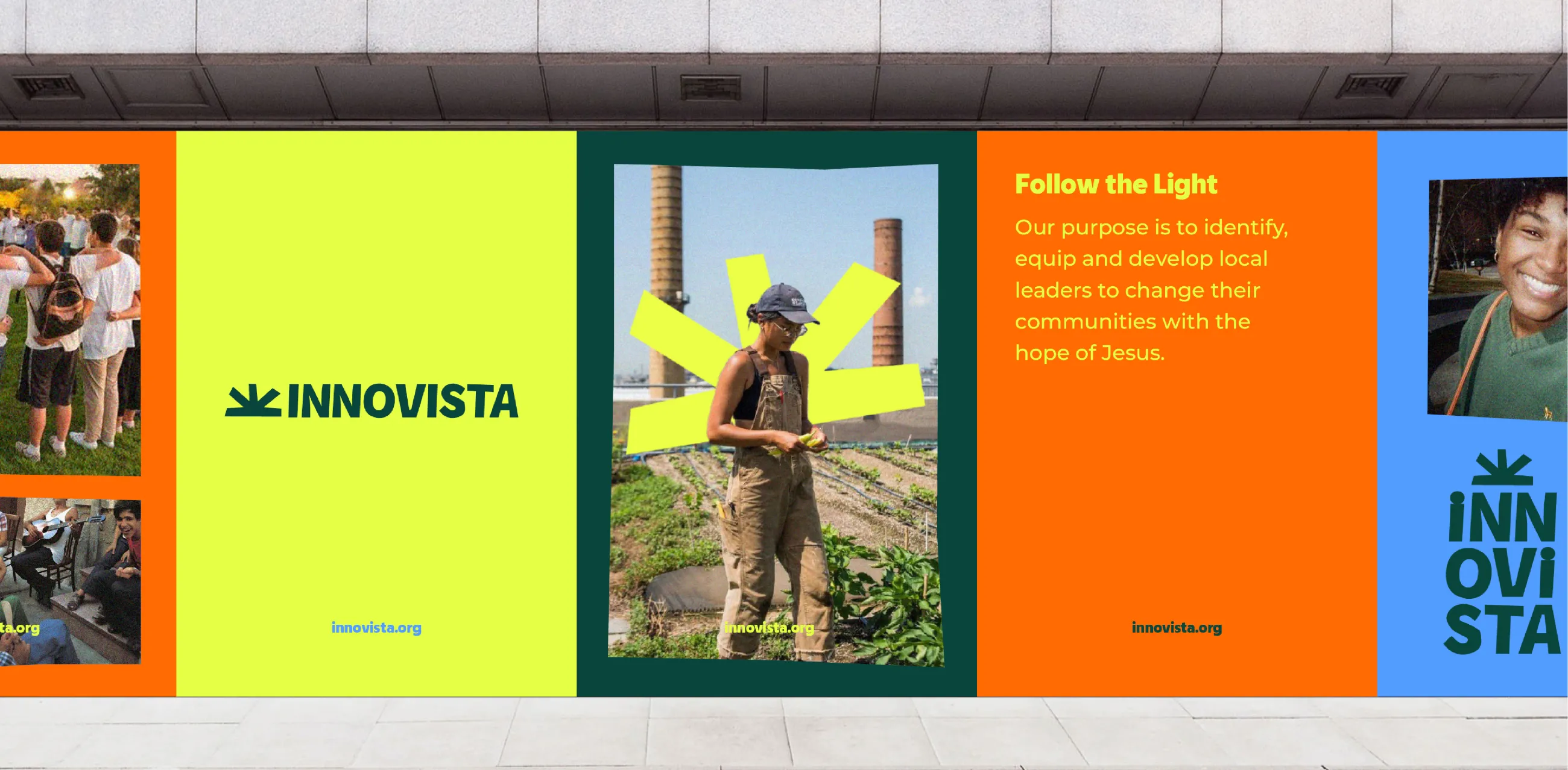 Set of colourful Innovista posters